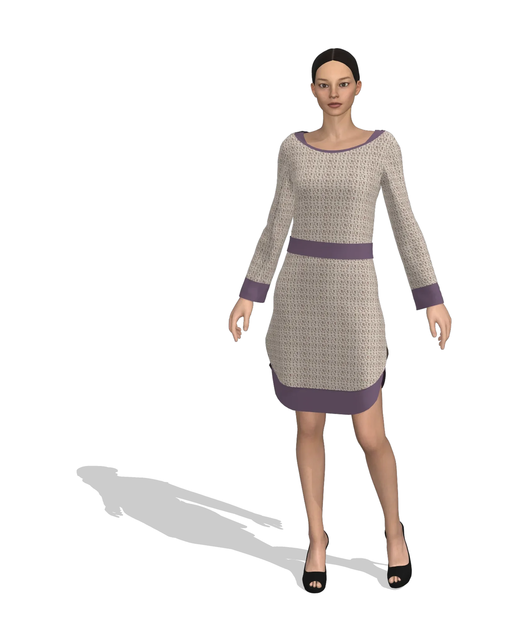 KDscion p11 full sleeve a-line dress